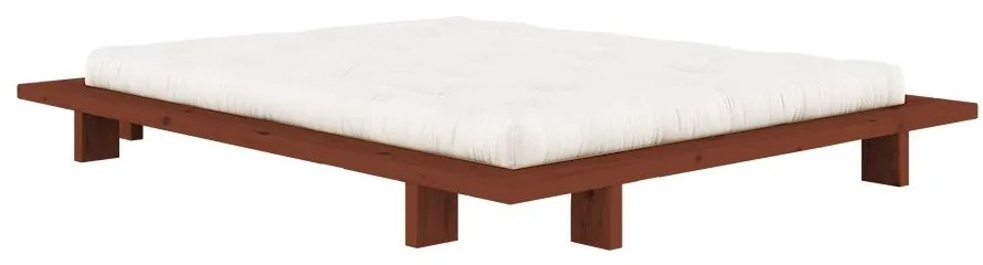 Теракотено двойно легло 160x200 cm от масивен бор без табла с включена подматрачна рамка Japan – Karup Design
