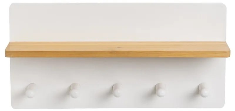 Бяла стенна закачалка с рафт – Casa Selección