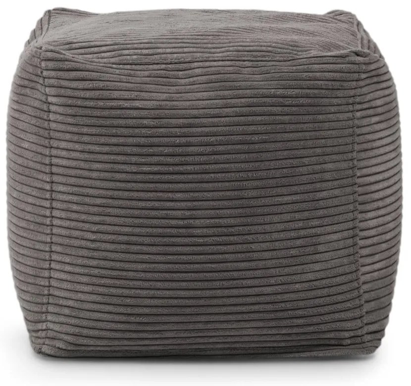 Светлосив пуф от рипсено кадифе Up! MooG – SLOWDOWN