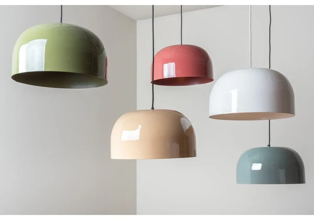 Зелено висящо осветително тяло с метален абажур ø 40 cm Dome – Leitmotiv