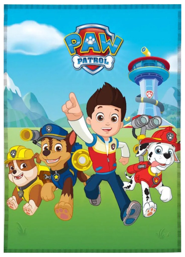 Одеяло The Paw Patrol Funday 100 x 140 cm Син Червен полиестер