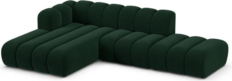 Тъмнозелен ъглов диван (ляв ъгъл) Lupine – Micadoni Home