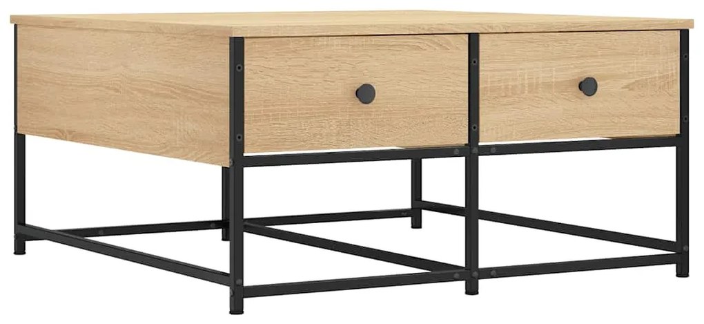 835355 vidaXL Кафе маса, дъб сонома, 80x80x40 см, инженерно дърво