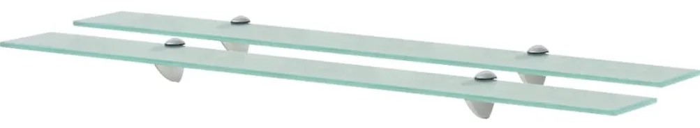 3051500 vidaXL Подвижни рафтове, 2 бр, стъкло, 90x10 см, 8 мм