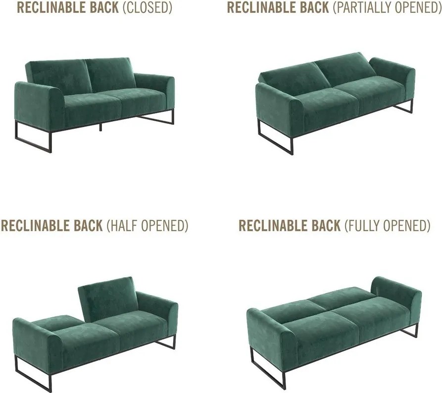 Зелен разтегателен диван 217,2 cm Adley - CosmoLiving by Cosmopolitan