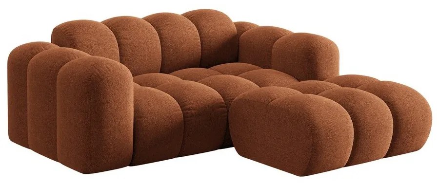 Теракотен шенилов ъглов диван (десен ъгъл) Treno – Cosmopolitan Design