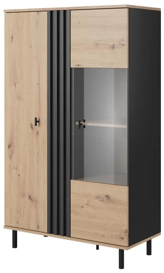 Витрина BADIA дъб/антрацит