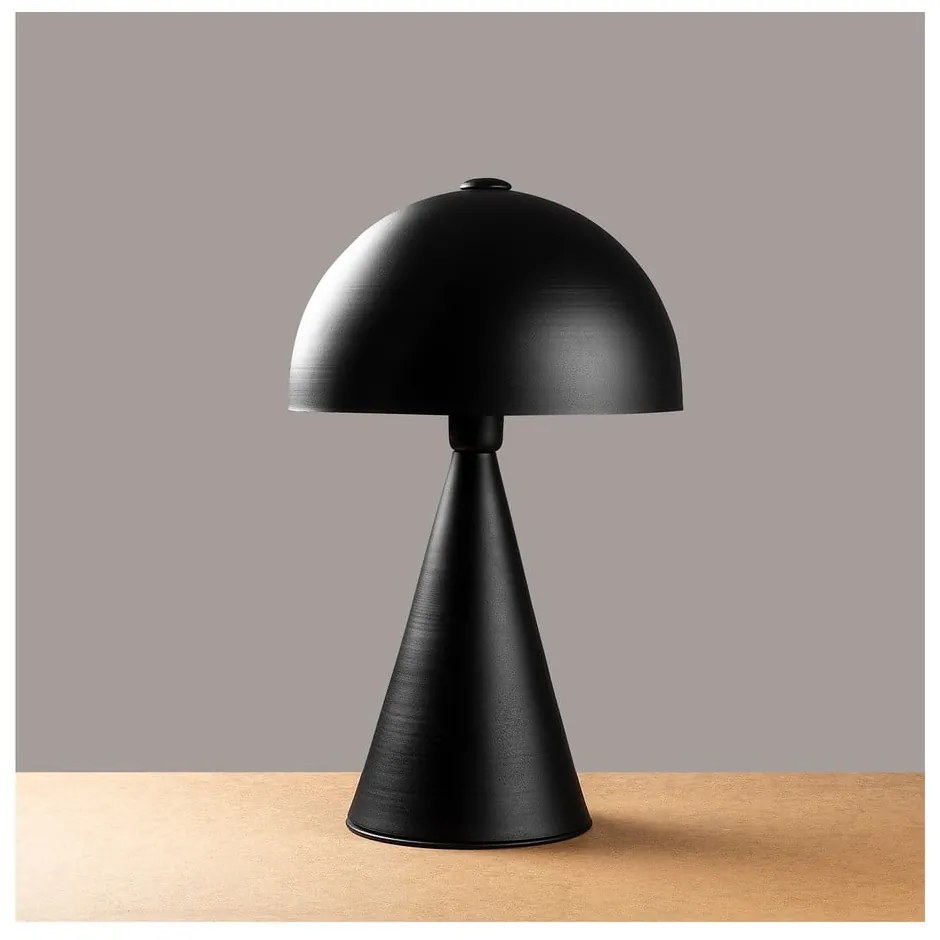Черна настолна лампа с метален абажур (височина 52 cm) Dodo – Opviq lights
