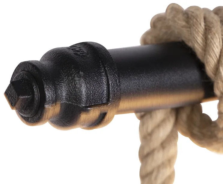 Индустриално висящо осветление черно 6 лампи - Plural