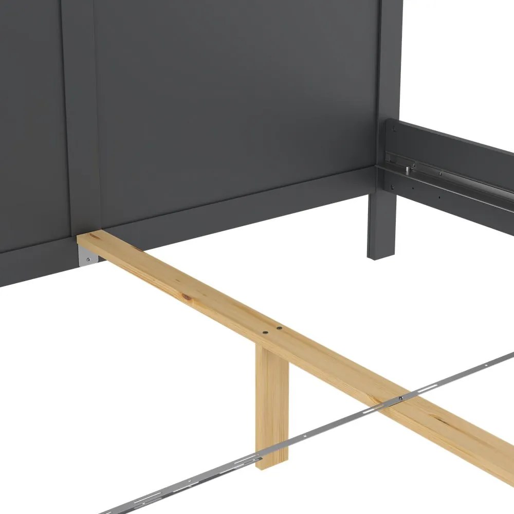 Сиво двойно легло 160x200 cm Paris – Tvilum