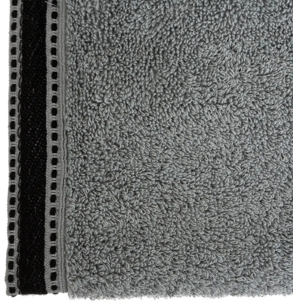 Кърпа за ръце atmosphera Joia, 50x90 cm, Памук - Тъмносив