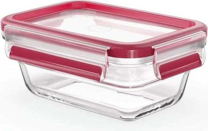 Tefal - Контейнер за храни 0,45 л MSEAL GLASS червен/стъкло