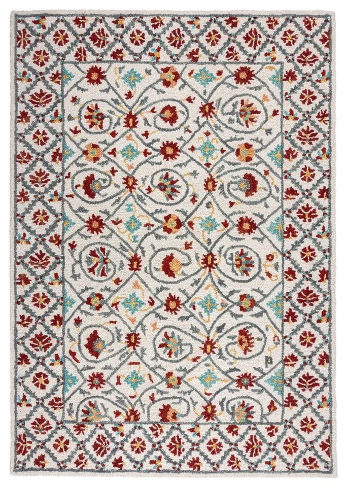 Червено-син ръчно изработен вълнен килим 200x290 cm Iris Traditional – Flair Rugs