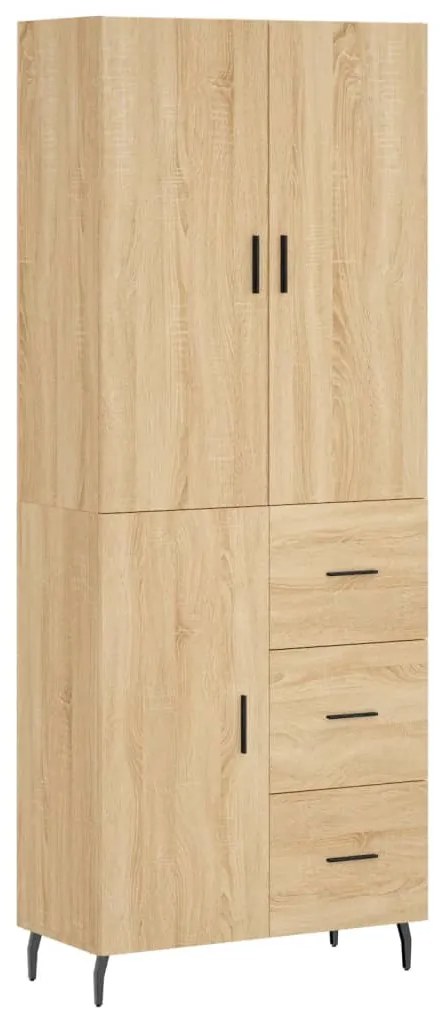3195918 vidaXL Висок шкаф, дъб сонома, 69,5x34x180 см, инженерно дърво