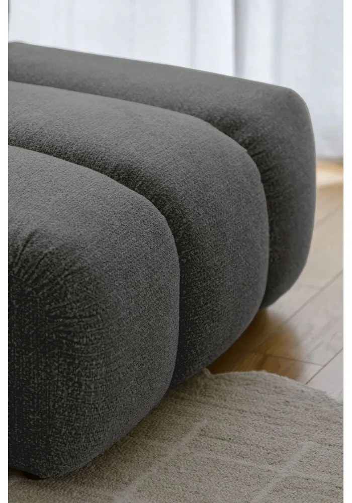 Сив ъглов диван (десен ъгъл) Shell – Miuform