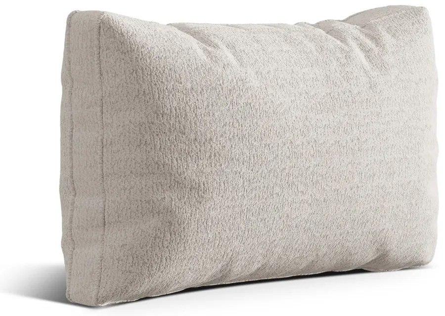 Бежова възглавница за диван от прежда с примки от букле Kemi – Cosmopolitan Design