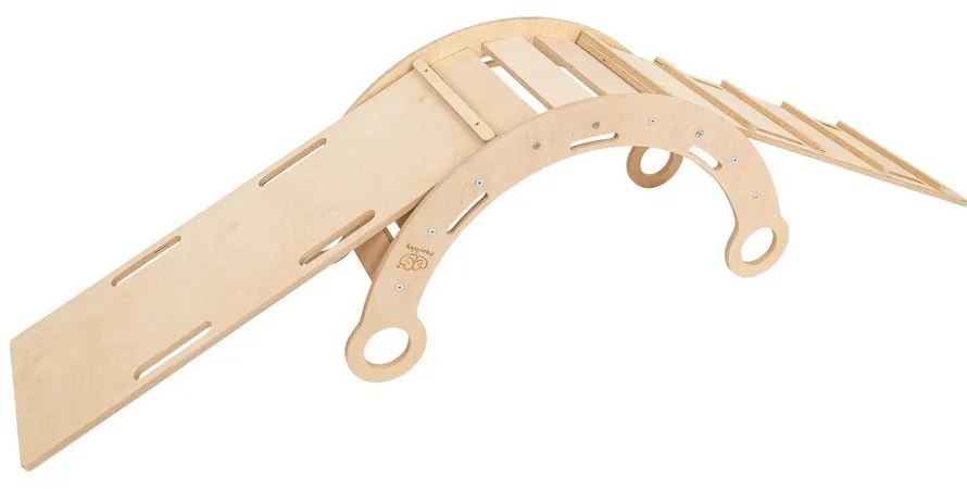 Люлка от масивен бор в естествен цвят 39x75x38 cm Montessori – Meowbaby