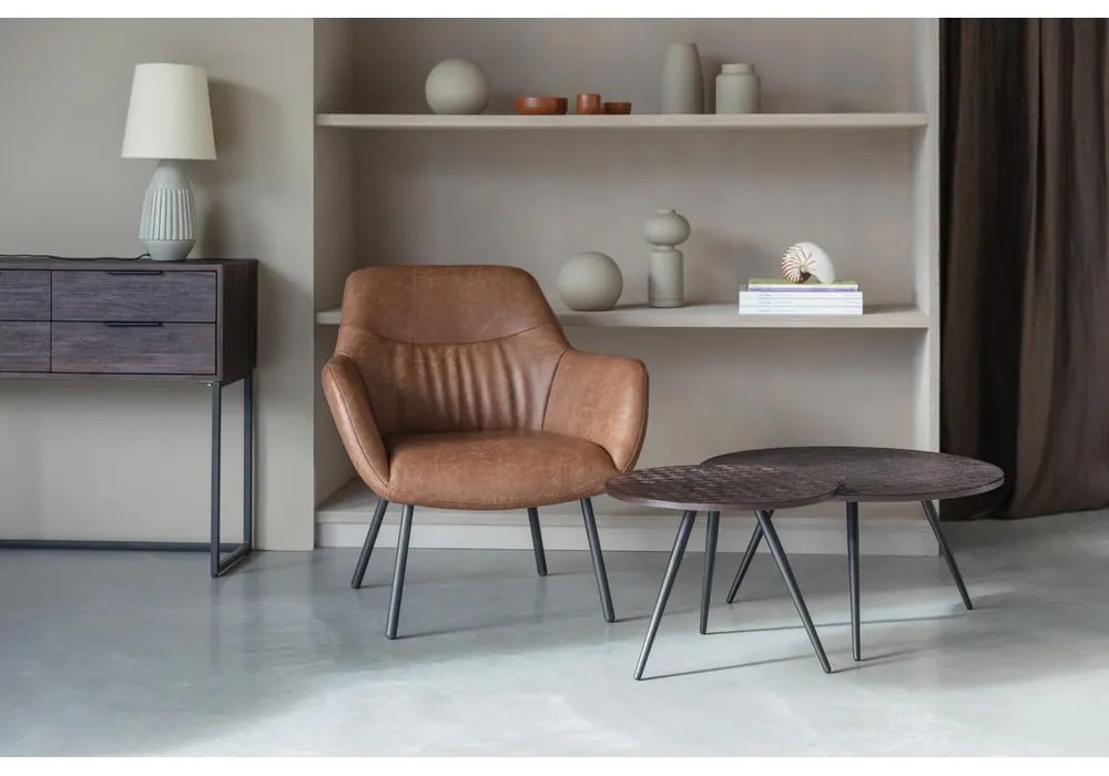 Кафяво кресло Dude – White Label