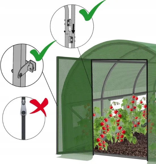 Градински политунел EXTRA 2 x 3 м с врата на панти