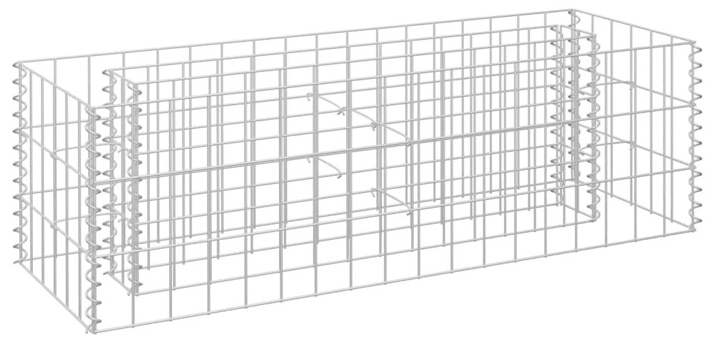 145629 vidaXL Габион повдигната леха, поцинкована стомана, 90x30x30 cм