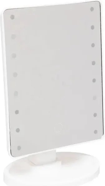 Огледало за баня 5five, LED, Правоъгълно, 16x28 cm, Бяло