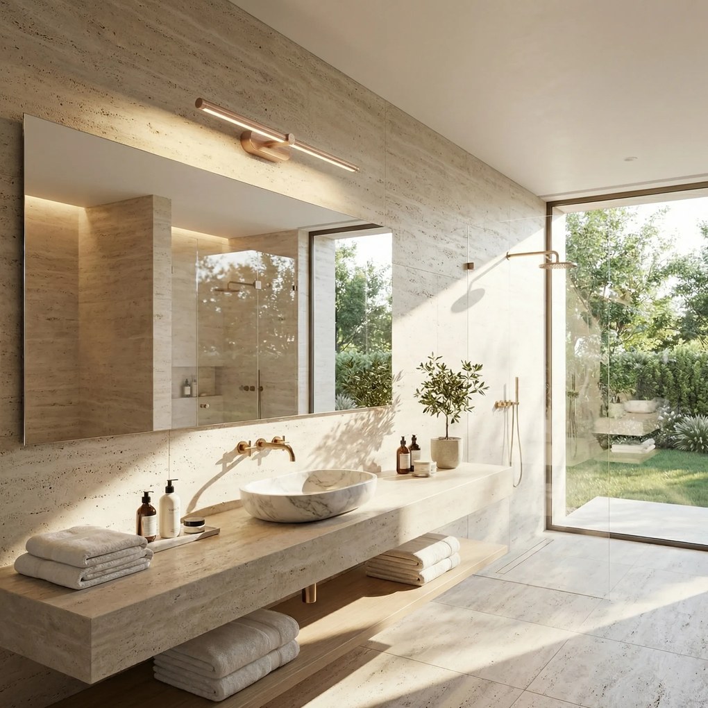 Stenen LED aplik za banya APP1896-1W 60 cm BRUSH COPPER