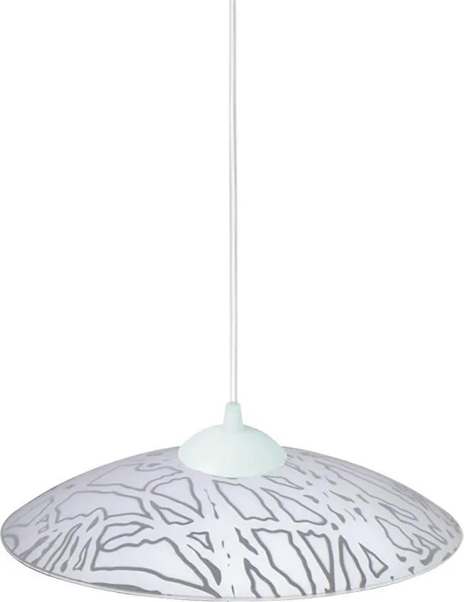 Пендел ФРОСТ, ø300, бял мат, 1xE27