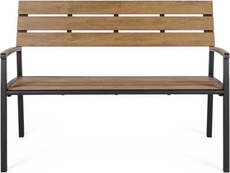 Градинска пейка метална в естествен цвят Isak – Bizzotto
