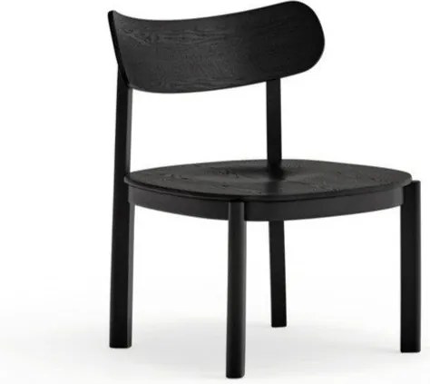 Черен трапезен стол в декор от пепел Nara - Teulat