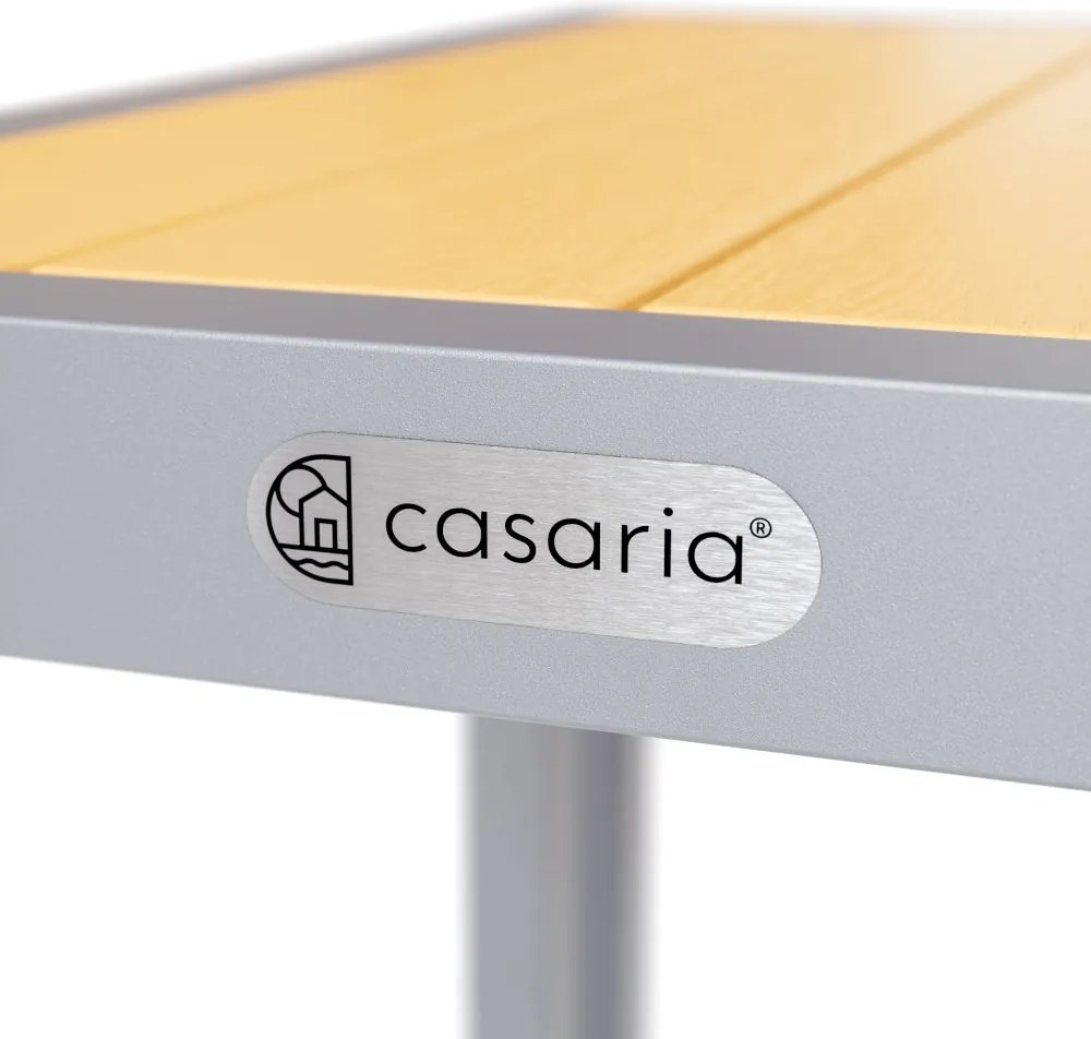 Странична масичка с WPC плоскост - 65,5 x 50 x 40 cm Кафяво