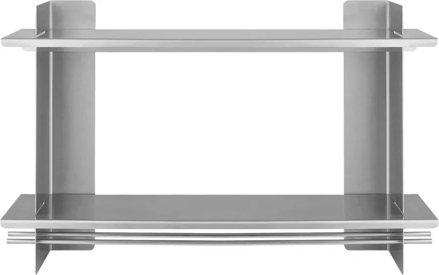 На няколко нива метален стенен рафт в сребрист цвят 70 cm Tivo – noo.ma