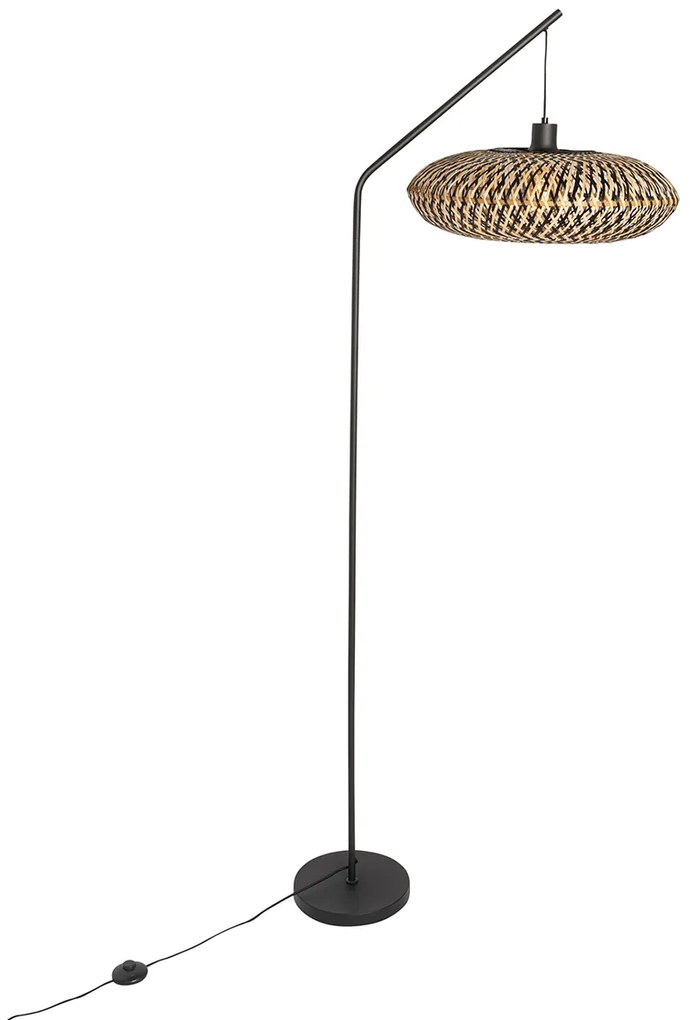 Ориенталска подова лампа черна бамбук - Ostrava