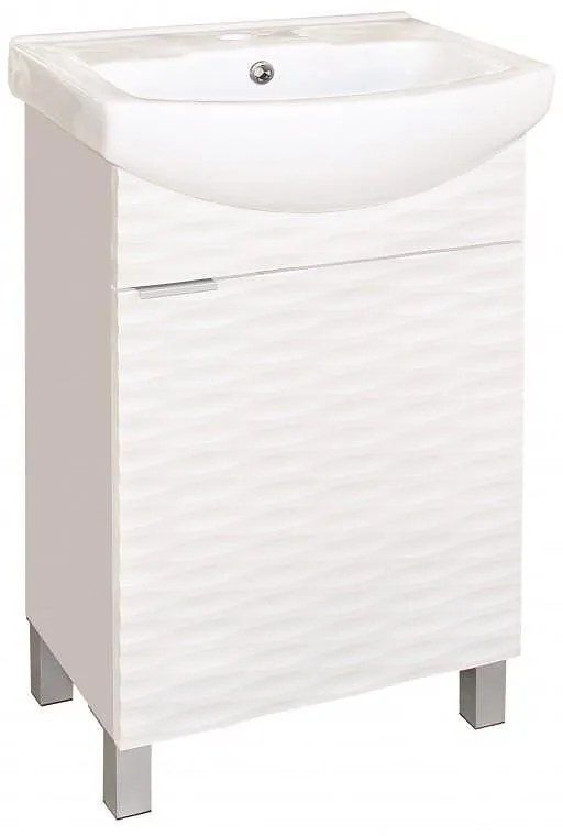 Долен шкаф за баня ICP 5091NEW, Inter  Ceramic, с умивалник, 85x40x50см