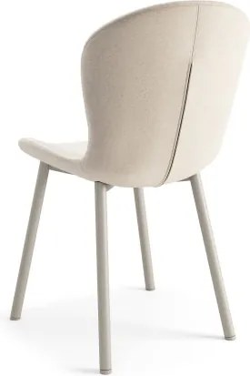 ФИОРА Бежов (тъкан Апиа 453) / сивобежова крака (кашмир) – МОДЕРЕН ТАПИЦИРАН С ЧЕНИЛ СТОЛ ЗА ДНЕВНА/ТРАПЕЗАРИЯ