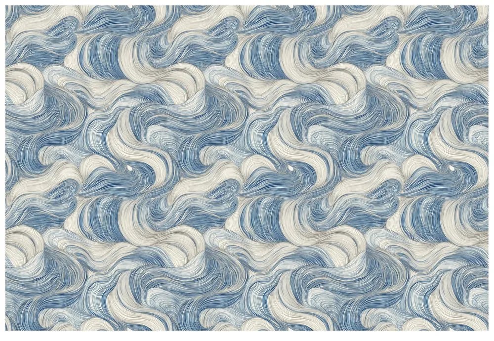 Самозалепващ фототапет – Сини вълни в движение