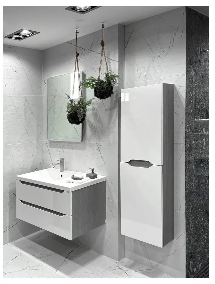 Бяла мивка от отлят мрамор 90x48 cm Luciola – Sapho