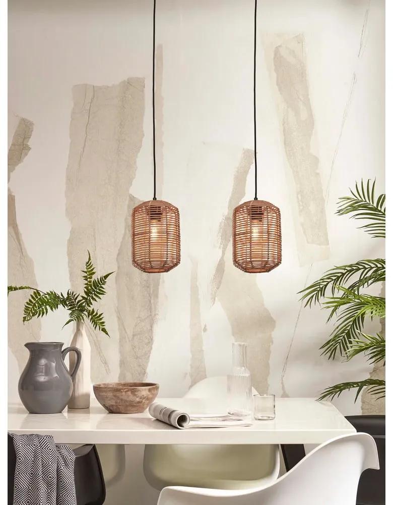Висяща лампа с абажур от ратан в естествен цвят ø 18 cm Tanami - Good&amp;Mojo