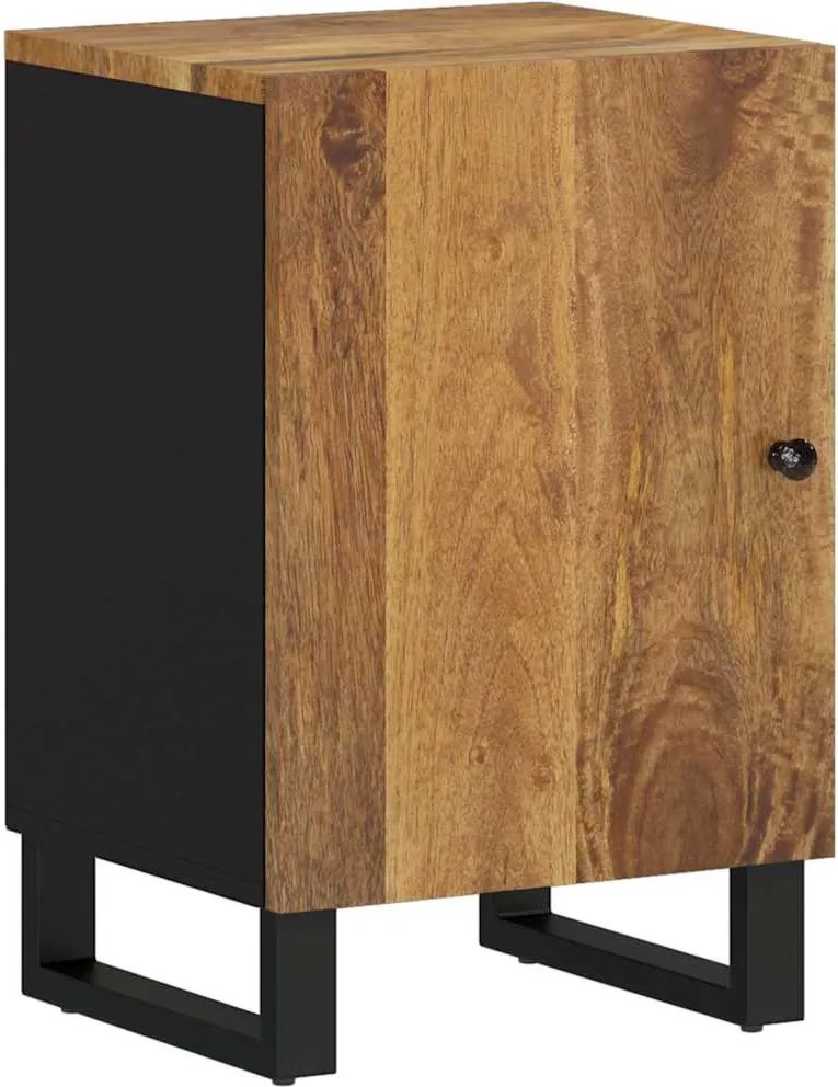 351997 vidaXL Шкаф за баня 38x33x58 см масивно мангово дърво