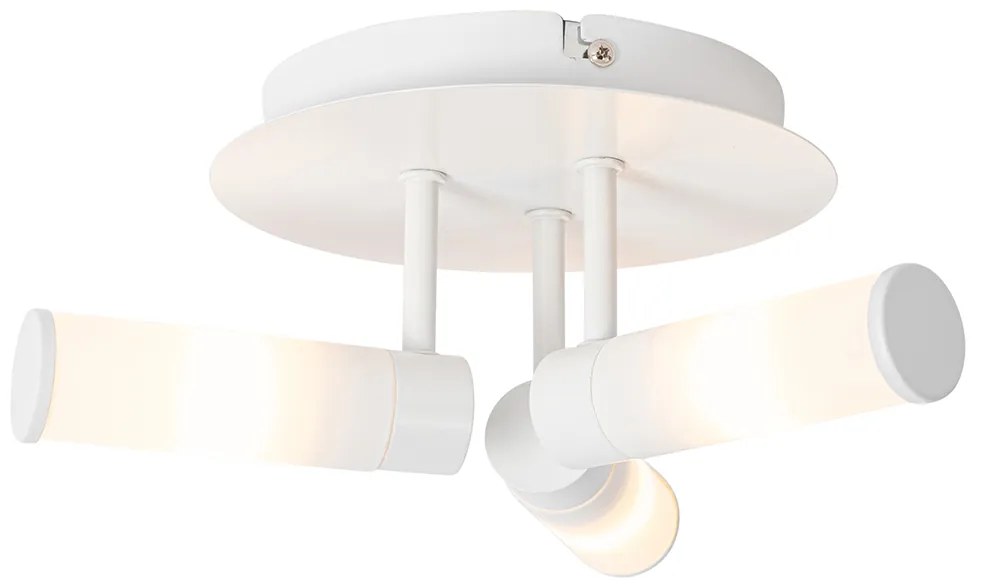 Модерна таванна лампа за баня бяла 3-светлина IP44 - Bath