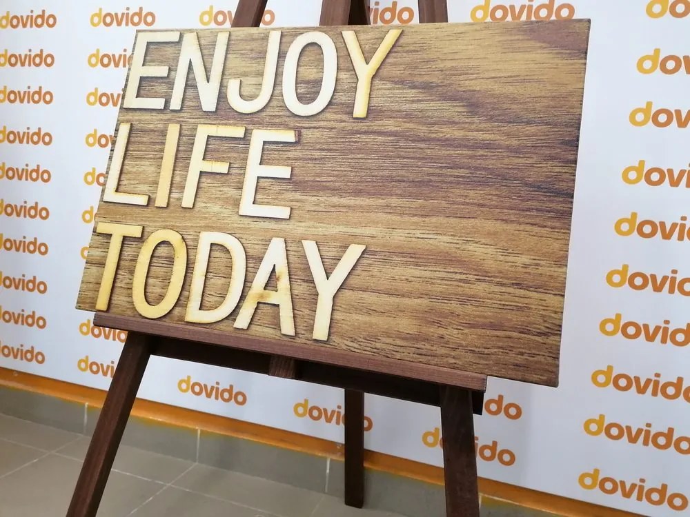 Картина на платно – С цитат - Enjoy life today