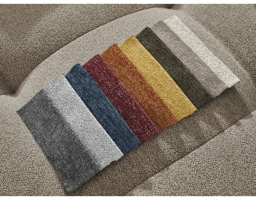 Бежов шенилов разтегателен ъглов диван с място за съхранение (ляв ъгъл) Roxelane – Bobochic Paris