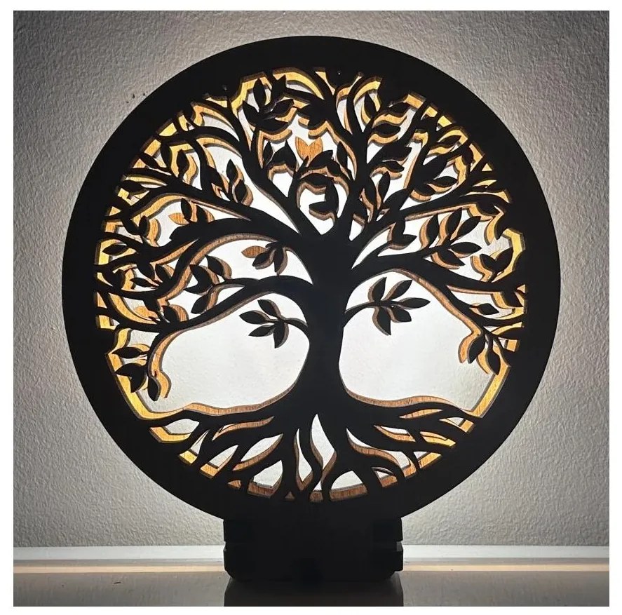 Li-Go 23648/DUB2 - Димируема настолна LED декорация LED/12W/230V 30x31 cm дъб