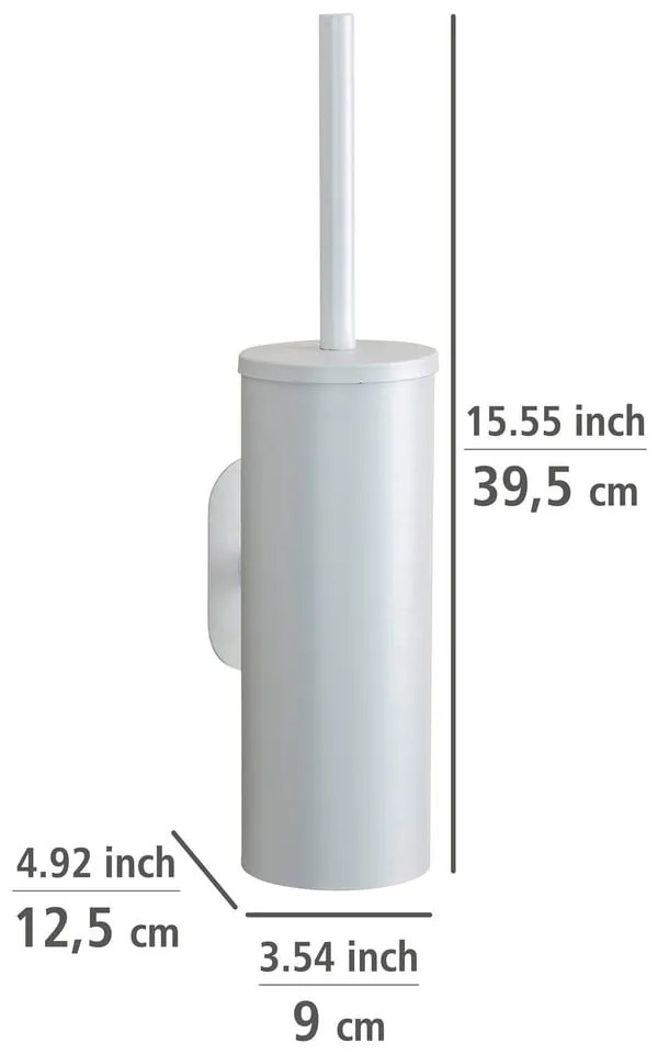 Бяла самозалепваща четка за тоалетна от неръждаема стомана Orea – Wenko