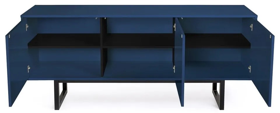 Син скрин с чекмеджета Рибена кост, 175 x 75 cm Camden - Woodman