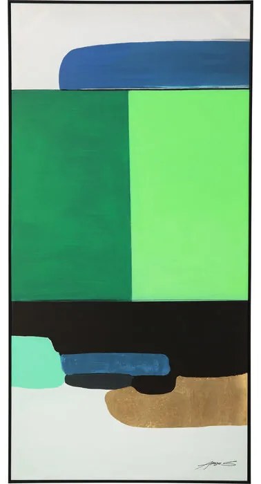 Арт.53900 Картина Abstract Shapes Green 73x143см