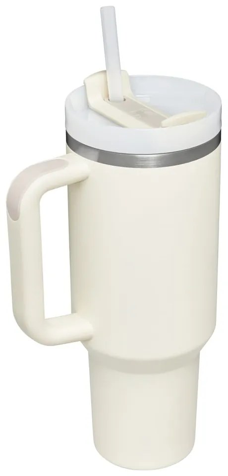 Кремав термос със сламка от неръждаема стомана 1,18 l Quencher H2.0 FlowState Tumbler Cream – Stanley