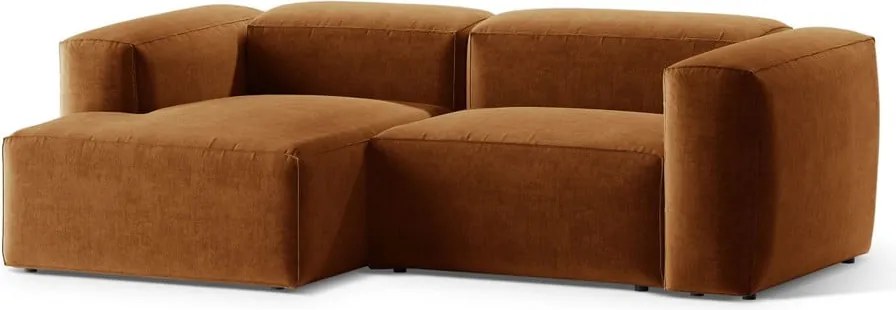 Ъглов диван в тухлен цвят (ляв ъгъл) Bergamo – Cosmopolitan Design