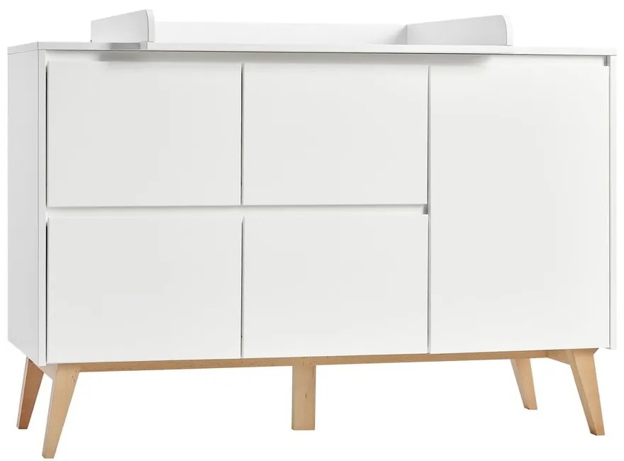 Бял детски скрин , 148 x 92 cm Swing - Pinio