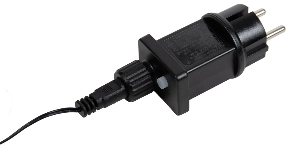 Коледна подова лампа черно дърво 150 см вкл. LED с таймер IP44 - Caspar