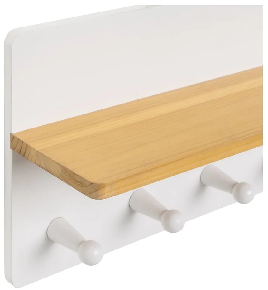 Бяла стенна закачалка с рафт – Casa Selección